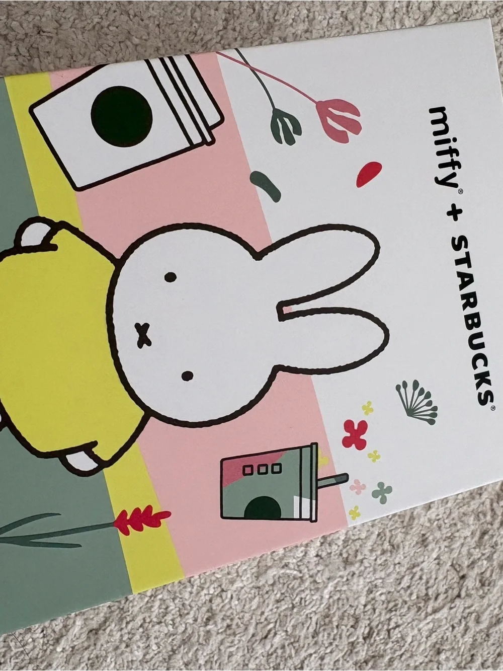 Miffy x Starbucks Decorative Gift Storage Box - White, Yellow, Pink, Green